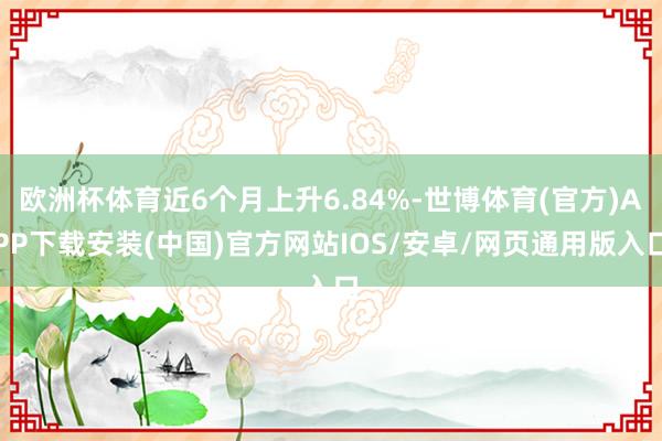 欧洲杯体育近6个月上升6.84%-世博体育(官方)APP下载安装(中国)官方网站IOS/安卓/网页通用版入口