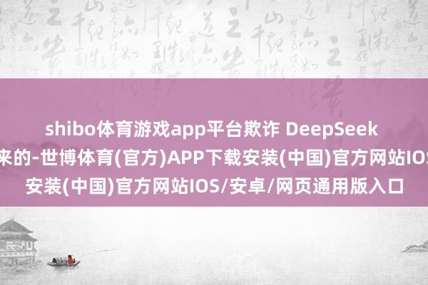 shibo体育游戏app平台欺诈 DeepSeek 在只是七小时内开发出来的-世博体育(官方)APP下载安装(中国)官方网站IOS/安卓/网页通用版入口