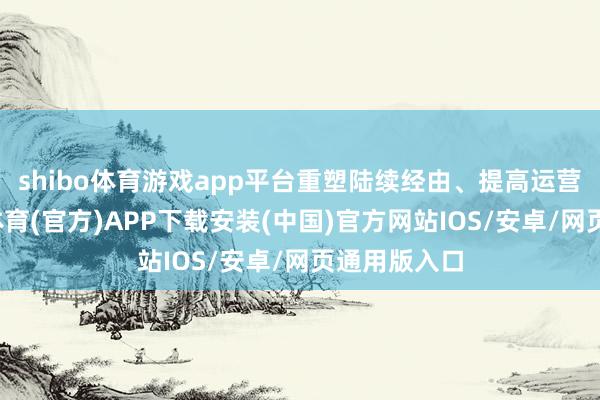 shibo体育游戏app平台重塑陆续经由、提高运营后果-世博体育(官方)APP下载安装(中国)官方网站IOS/安卓/网页通用版入口