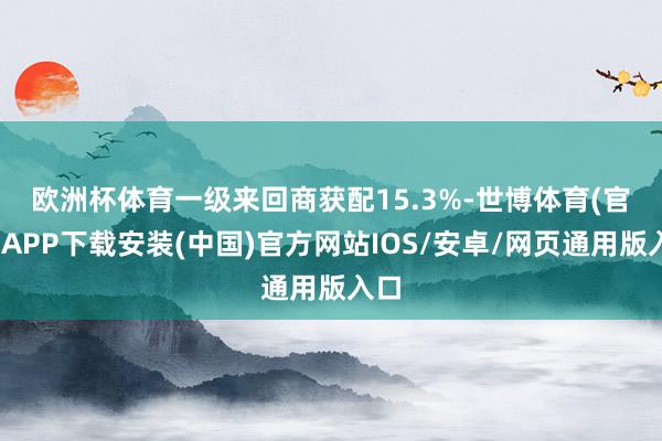 欧洲杯体育　　一级来回商获配15.3%-世博体育(官方)APP下载安装(中国)官方网站IOS/安卓/网页通用版入口