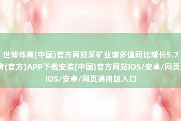 世博体育(中国)官方网站采矿业增多值同比增长5.7%-世博体育(官方)APP下载安装(中国)官方网站IOS/安卓/网页通用版入口