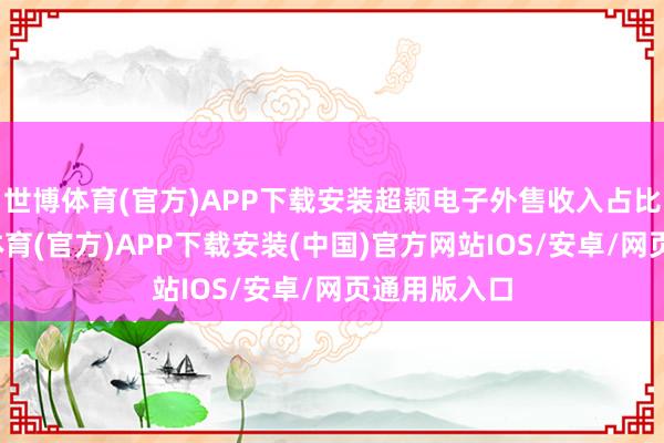 世博体育(官方)APP下载安装超颖电子外售收入占比拟高-世博体育(官方)APP下载安装(中国)官方网站IOS/安卓/网页通用版入口