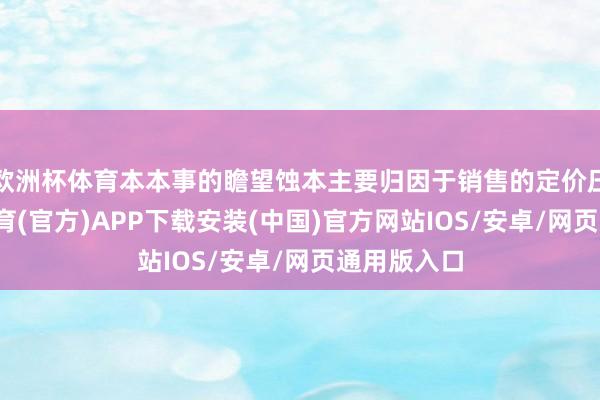欧洲杯体育本本事的瞻望蚀本主要归因于销售的定价压力-世博体育(官方)APP下载安装(中国)官方网站IOS/安卓/网页通用版入口