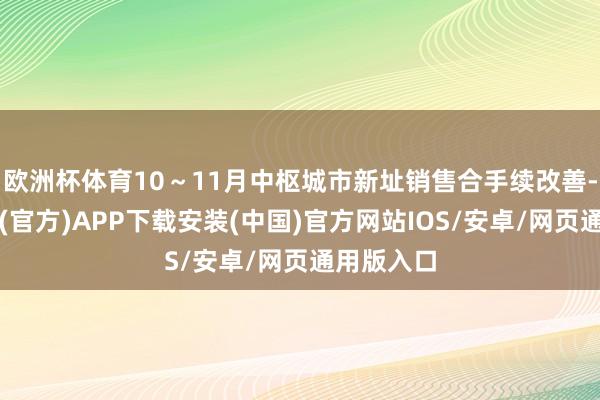 欧洲杯体育10~11月中枢城市新址销售合手续改善-世博体育(官方)APP下载安装(中国)官方网站IOS/安卓/网页通用版入口